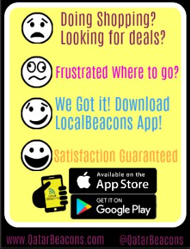 QatarBeacons's tweet photo. Looking for deals? Offers? Events? #LocalBeacons App will help you decide!
For placing an advert, visit our website: https://t.co/xpkoGUxTOZ https://t.co/iGi0Fuy8YM