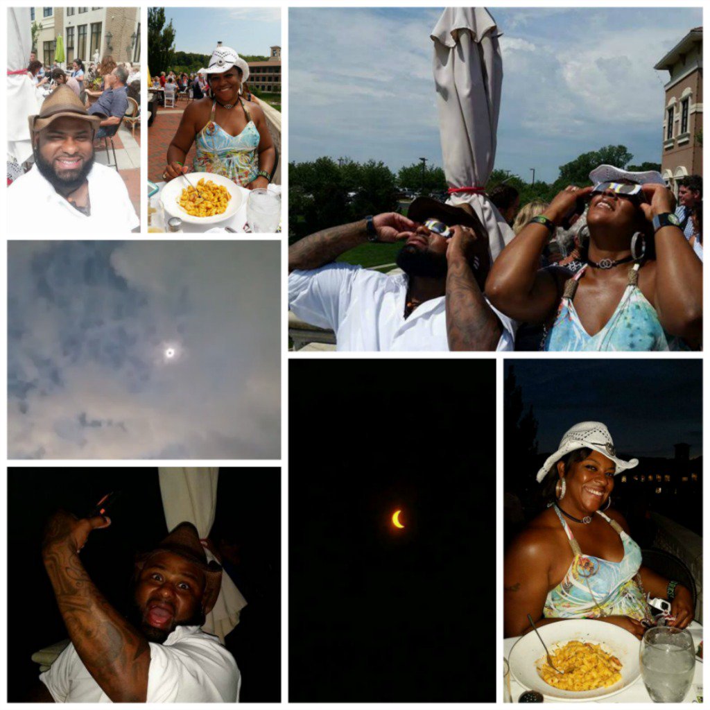 TrezoMare's tweet photo. Eclipse pics by Wilson & Latissha Curtis from the patio @TrezoMare #Eclipse2017 #eclipsepics #KansasCity https://t.co/6rIDZyZnQY