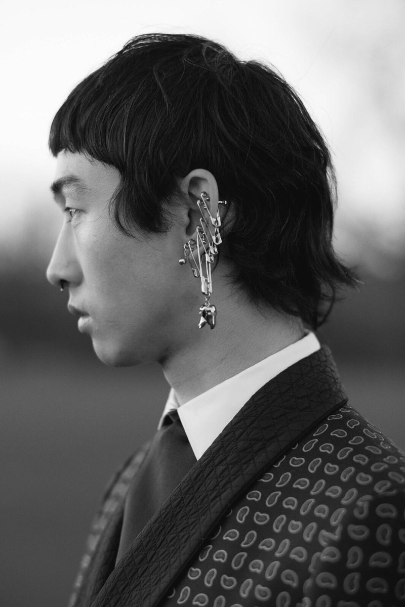 alexander mcqueen safety pin earring