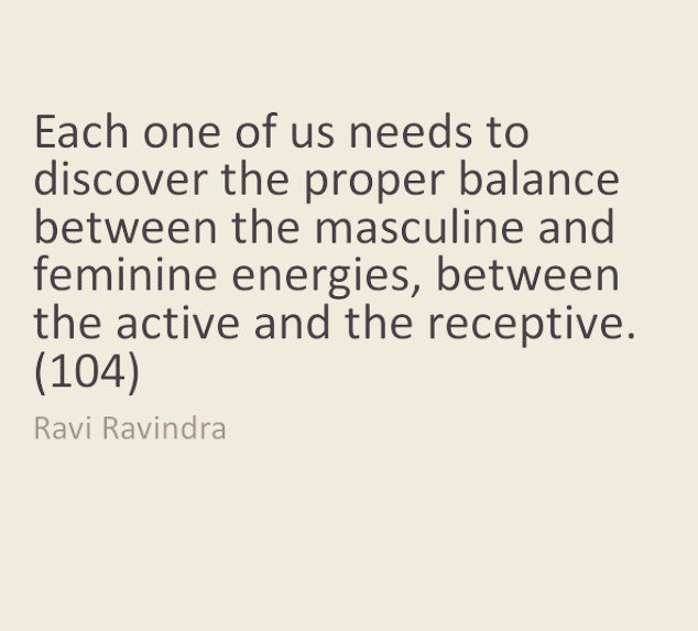Balancing the feminine and masculine energies through activity and receptivity #yinyang