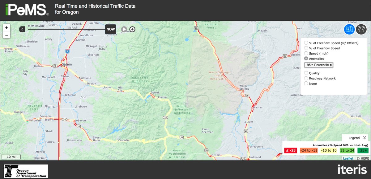 Iteris's tweet photo. Catch a glimpse of Oregon's post-#Eclipse2017 traffic surges via our iPeMS performance analytics software, as used by @OregonDOT #OreEclipse https://t.co/j831ytOHH9