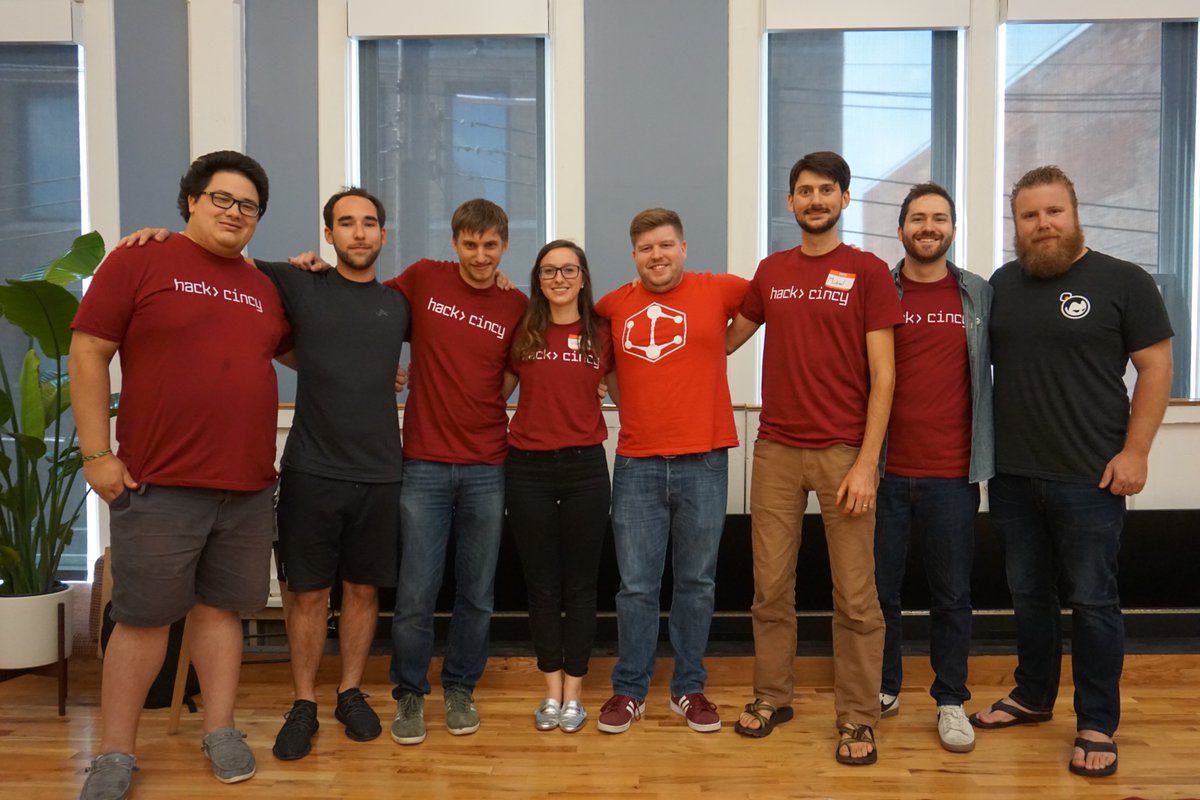HackCincy's tweet photo. Big ups to the #HackCincy 2017 organizing team! 🙌 https://t.co/xNKGmO2bHu
