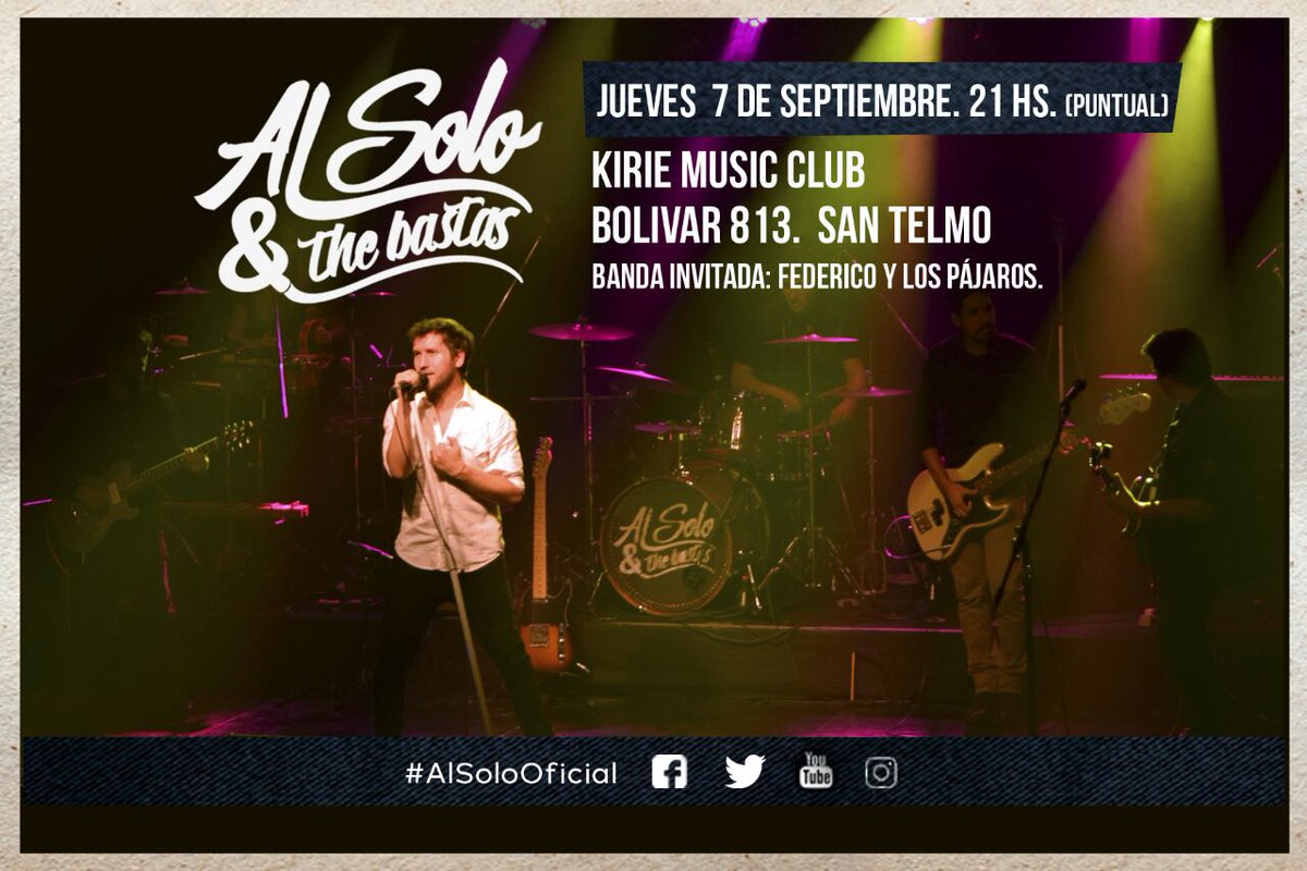 ALSOLOOFICIAL's tweet photo. #nuevoshow en #CABA!!! #SanTelmo #Kiriemusic. Último show antes de la salida del disco, entradas (+ sorpresa) en venta desde este viernes! https://t.co/AD7hV1JgxI