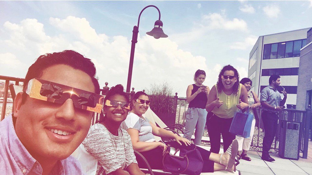 KGDArchitecture's tweet image. KGD's designers took a break from their usual schedule to check out the eclipse! 😎🌘#SolarEclipse2017