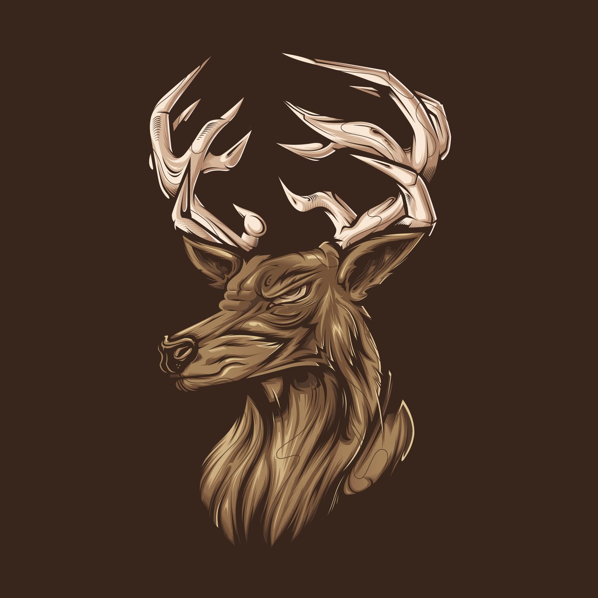 Haen's tweet photo. OH DEER! Practice piece, inspired by @Absorb81, sketch provided by @jayrwoods.

RT &amp; LIKE to show your love 👌
Shoot feedback! https://t.co/7uBtmDJBrR