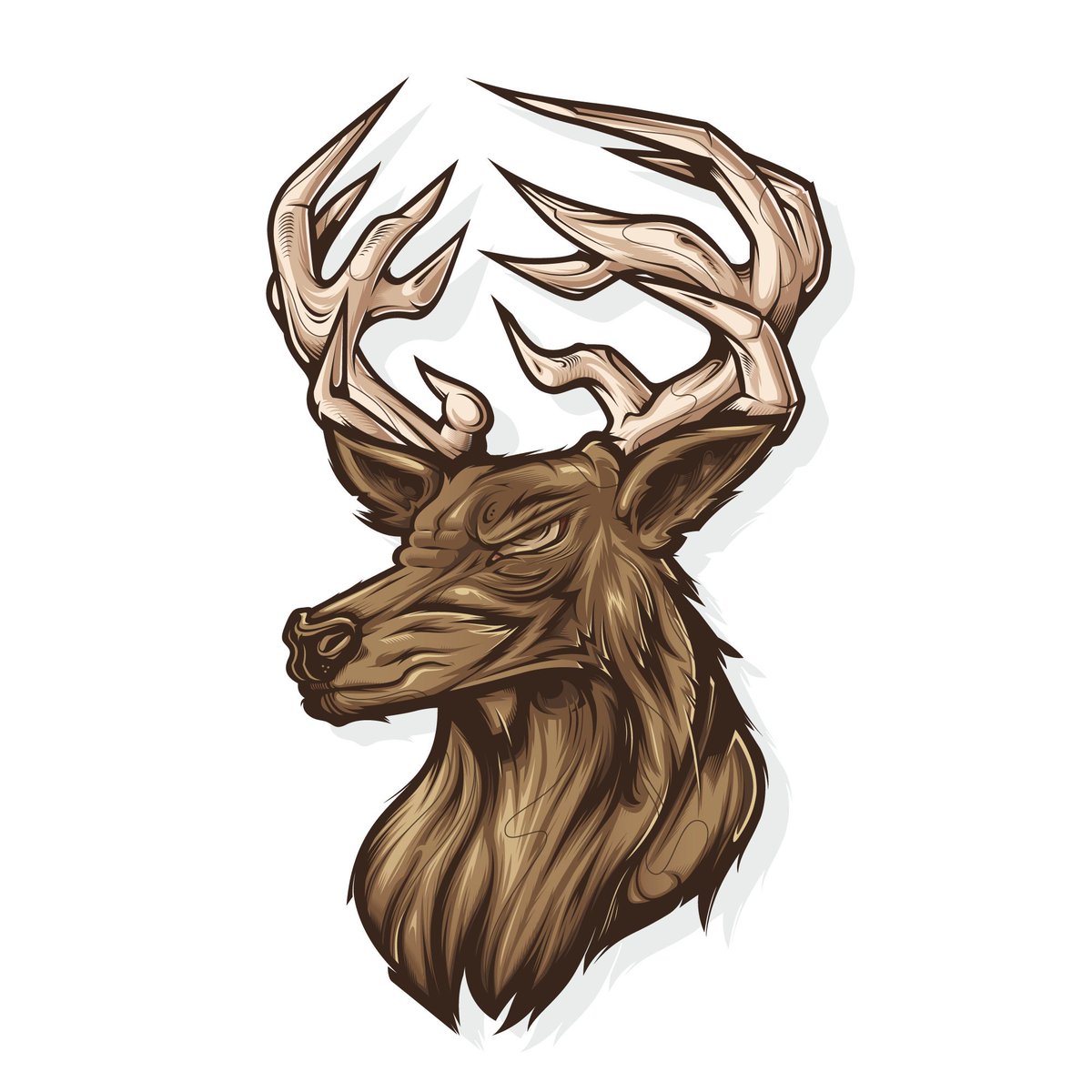Haen's tweet photo. OH DEER! Practice piece, inspired by @Absorb81, sketch provided by @jayrwoods.

RT &amp; LIKE to show your love 👌
Shoot feedback! https://t.co/7uBtmDJBrR