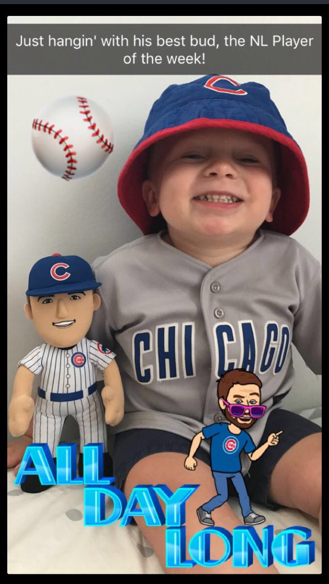 CbusOH_CubsFans's tweet photo. His favorite @Cubs player @ARizzo44 is #NLPlayerOfTheWeek after a .429 AVG, 2 HR, 13 RBI & 5 R in the last 7 days #ThatsCub https://t.co/Xk17QYKIjU