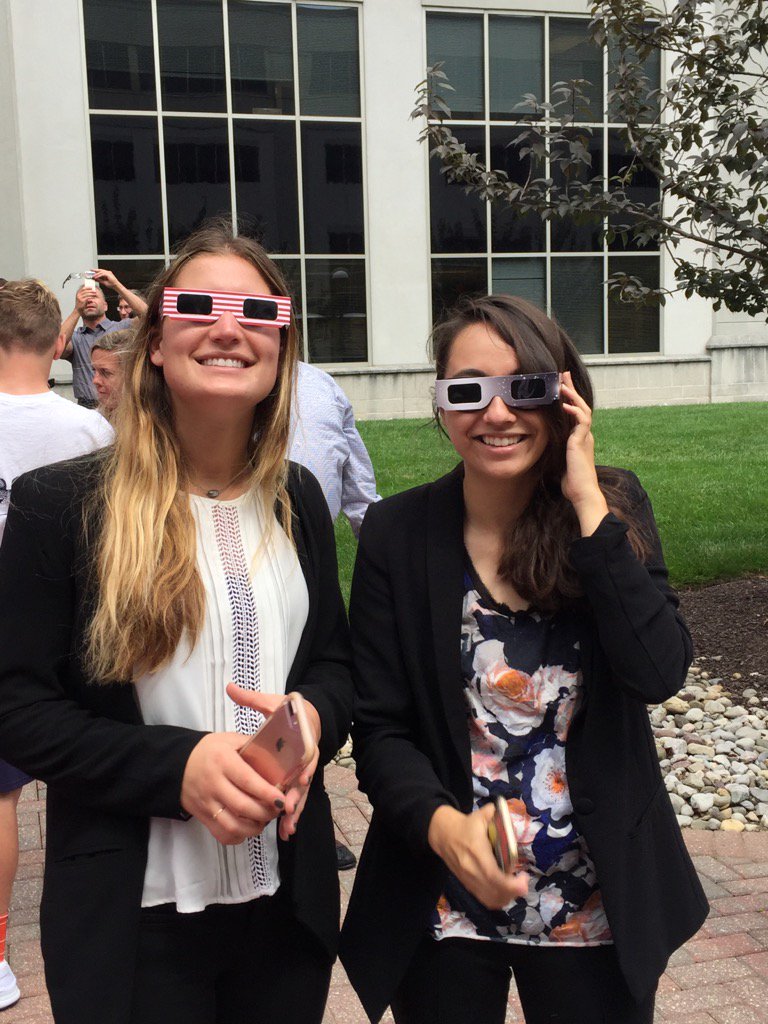 KDLSPA's tweet photo. .@LifeSciencesPA staff enjoying a glimpse of the eclipse in Wayne, PA #pathofpartiality https://t.co/VnEr29dR5P