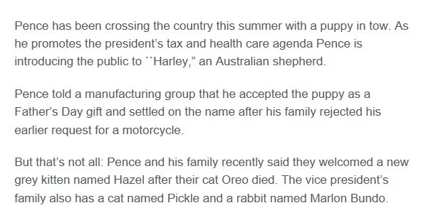realMarlonBundo's tweet photo. Great article by @NOgnanovich explaining that #FirstDog #HarleyPence is an Australian Shepherd. #PencePets #WHPets https://t.co/2uQX2Ag3LD https://t.co/qKp7UBk0M9