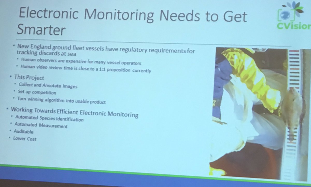 Ben Woodward from CVision talking machine learning in New England groundfish #EM4Fish #AFS147