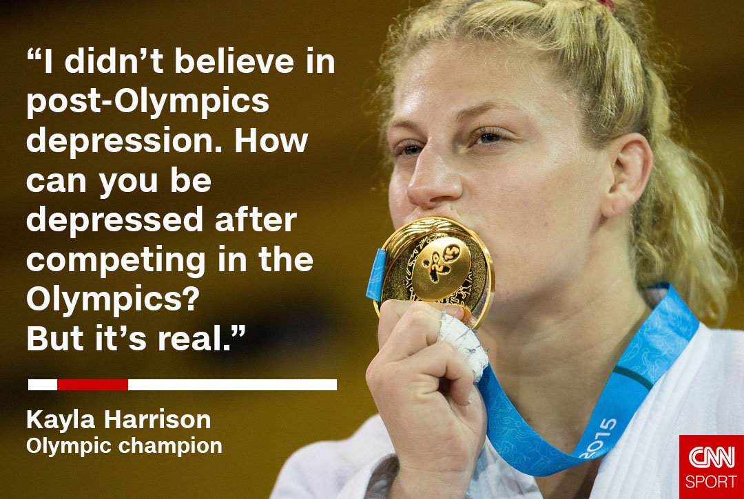 cnnsport's tweet photo. EXCLUSIVE: @Judo_Kayla reveals her struggle with depression after retaining her Olympic gold medal https://t.co/4gGbtpenGK https://t.co/LLbZLpxAjf