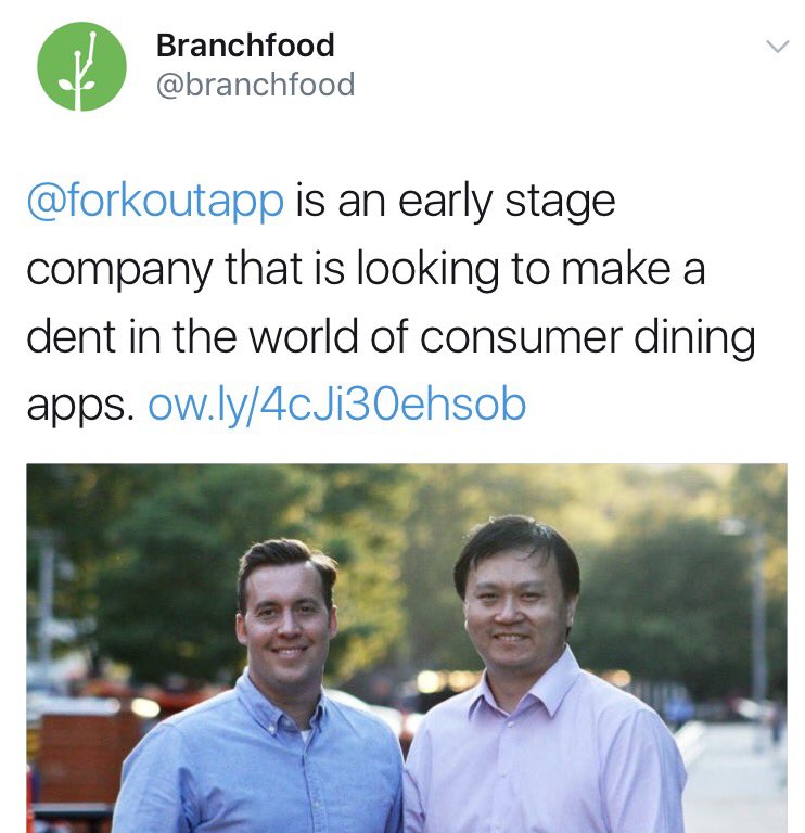 forkoutmedia's tweet photo. Thanks @branchfood for giving us a shoutout for our @VentureFizz article! #forkoutapp #branchfood #venturefizz #techstartup #boston https://t.co/0WxVa1P5p7
