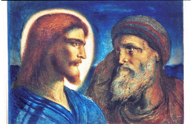 religious_bot's tweet photo. 『キリストとペトロ』1896年頃 シメオン・ソロモン Christ and Peter, Simeon Solomon https://t.co/t6IgDDn3o1