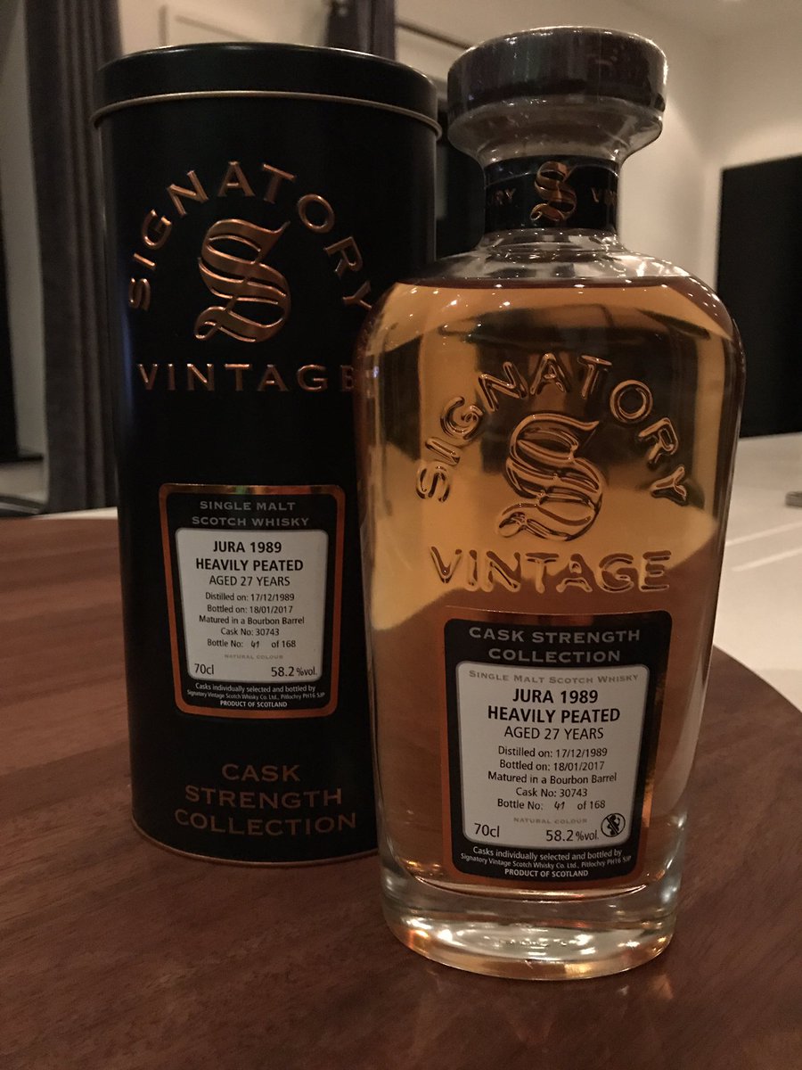 A whisky as old as me from my parents for my Birthday on Sunday! I was only 112 days old when this was lay down in a barrel! #whisky #scotch