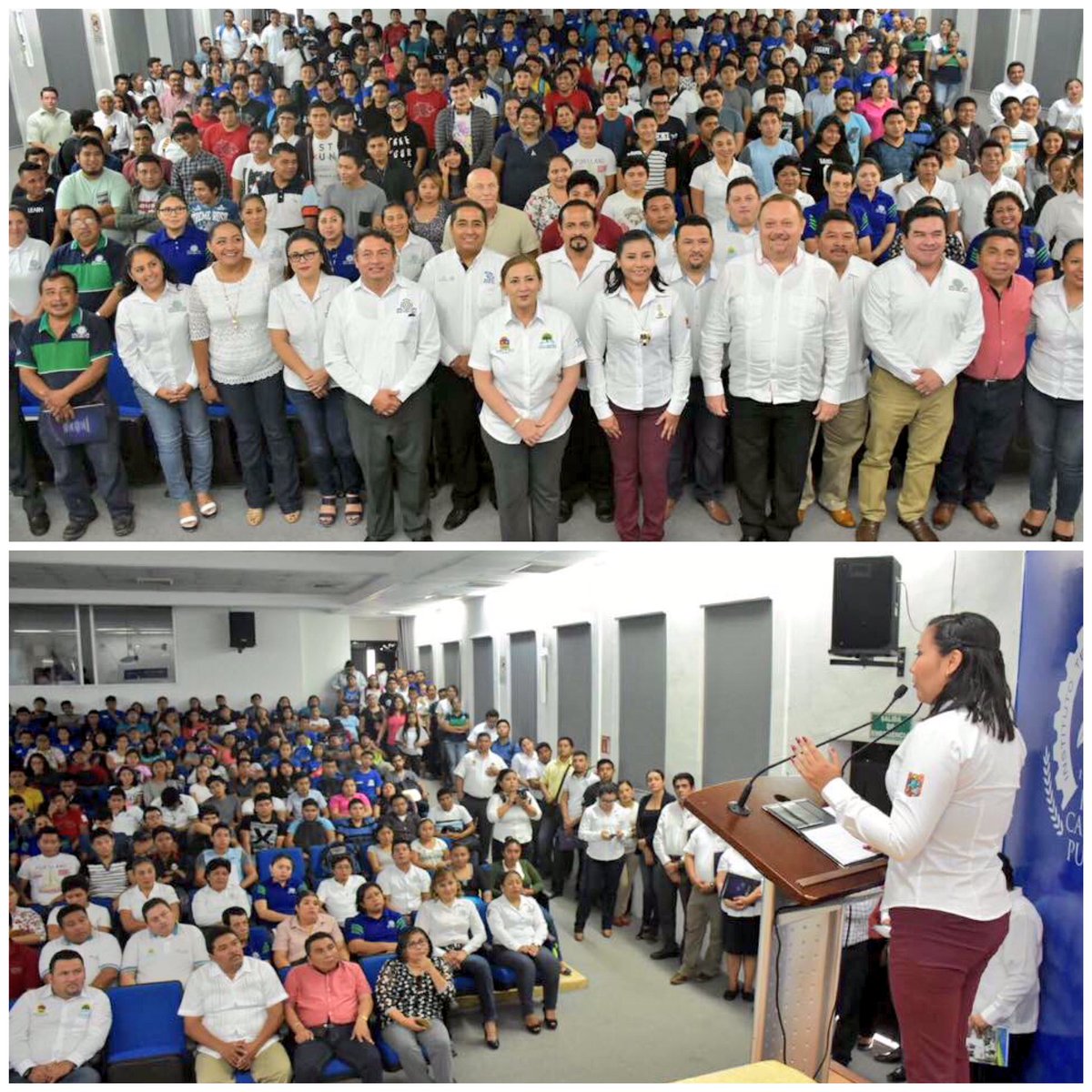 PaolyPerera's tweet photo. Anuncié a los alumnos, docentes y personal admtivo del @TecCarrilloPto la construcción de avenida, camellón y ciclovía para l@s estudiantes. https://t.co/WjDzQq6Xrs