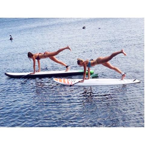 Paddle boarding is always more fun with a friend! #paddleboarding #paddle #paddleboard #sup #sups #isups #isup #supsurfing #surfing