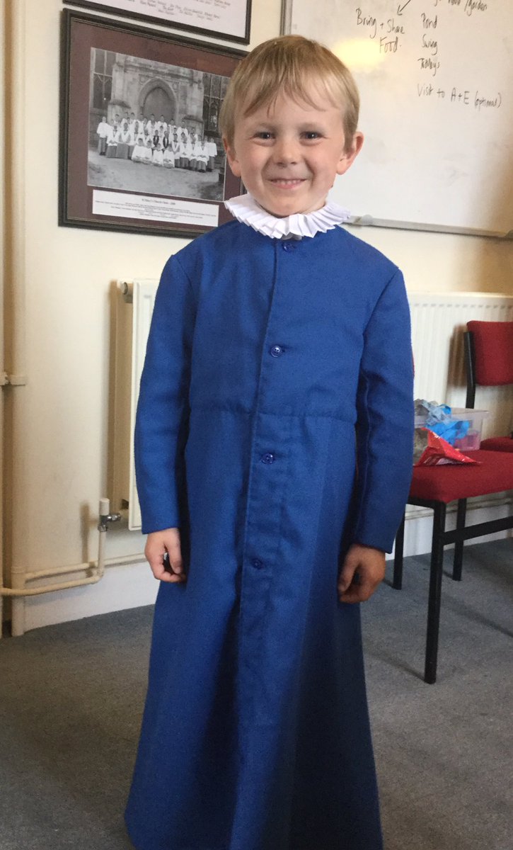 stmarysorg's tweet photo. Benjamin trying on his cassock in readiness for September! A very proud dad! @stmarystpeter @stmarysorg https://t.co/GZm5GEd51B