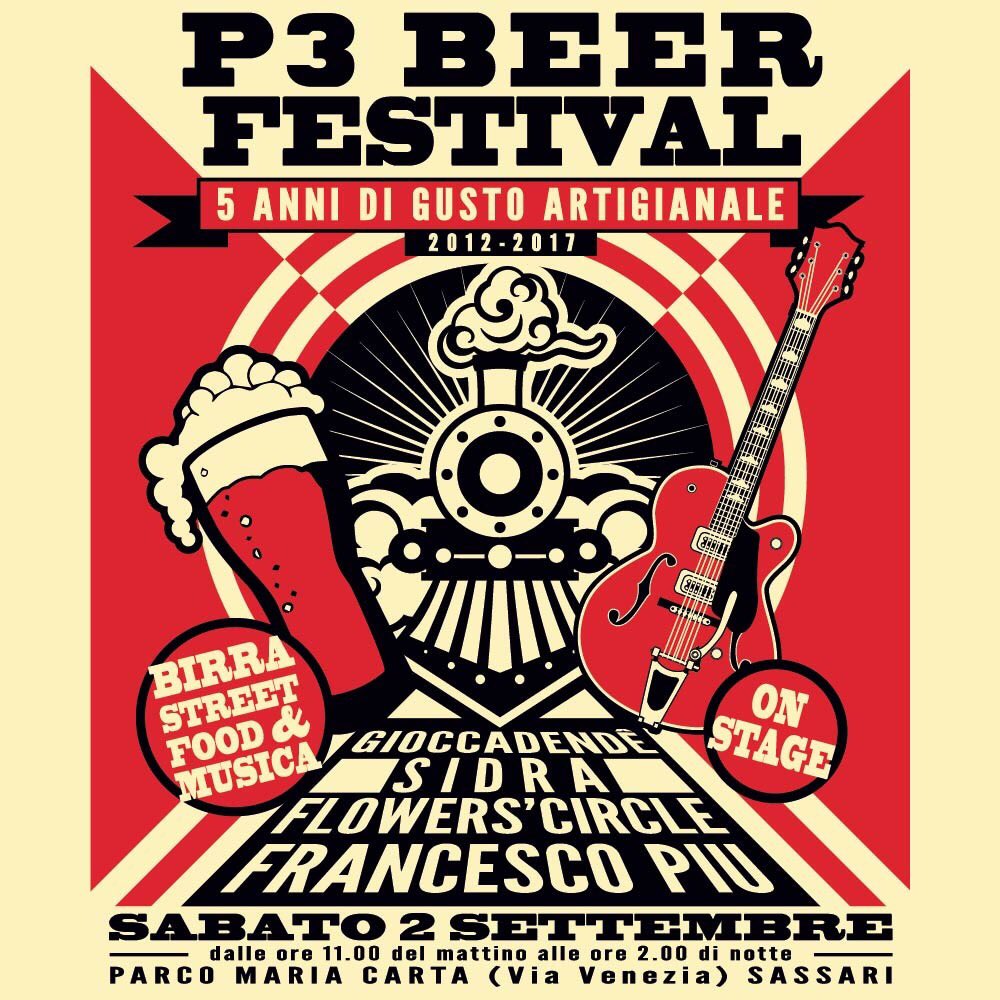 P3Brewing's tweet photo. 5 years!!! ... gusto, musica e divertimento🍻🍻🍻🍻🍻
#birraartigianale #trenodelgusto #5anni #allday #friends #sassari #summer https://t.co/Z2zkq8T2df