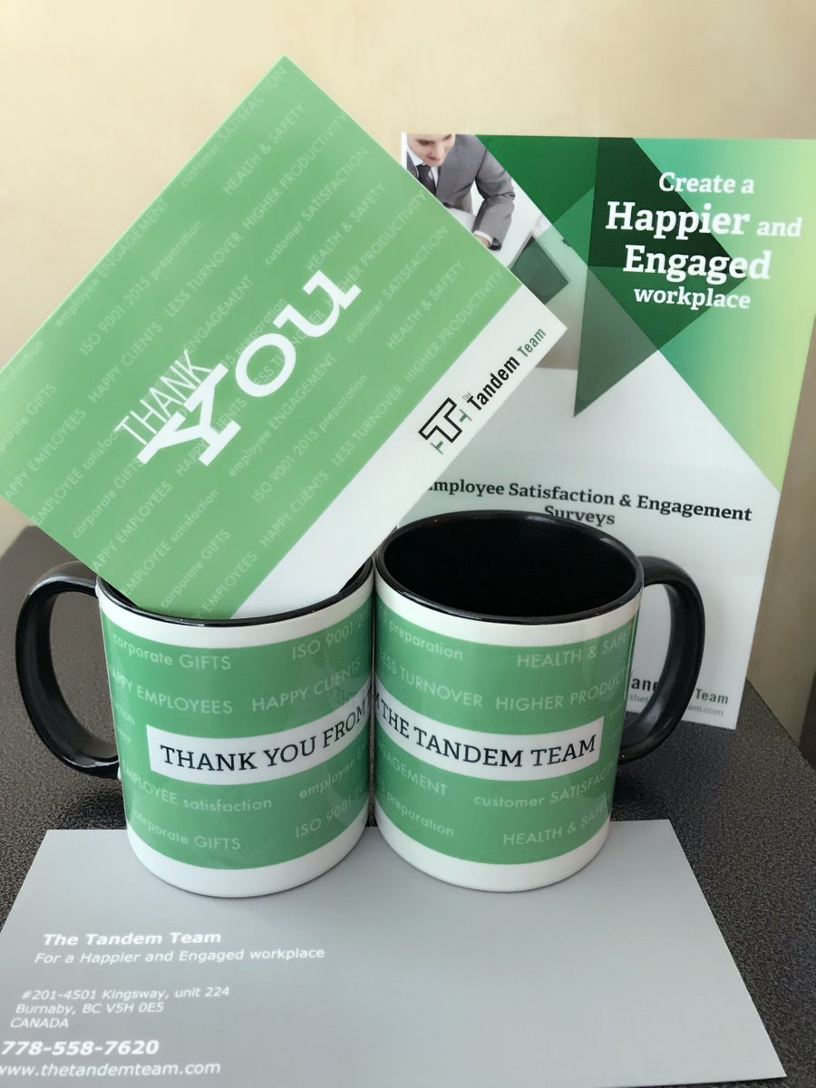 The Tandem Team client gifts :) . 
#thetandemteam #employeesatisfactionvancouver #employeeengagement #employeesurveysvancouver #customer