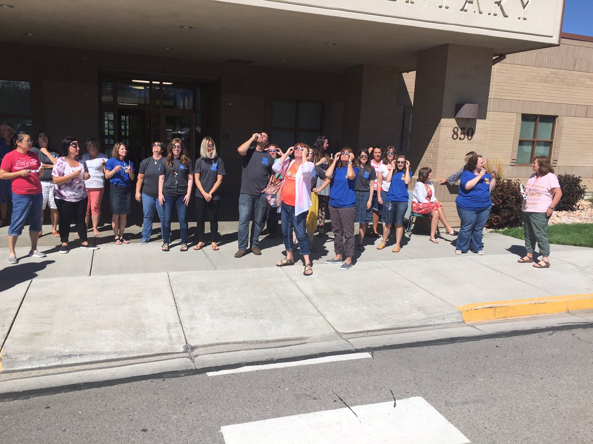 Teachers step out for the eclipse <a href="/SnowSpringsElem/">Snow Springs</a>