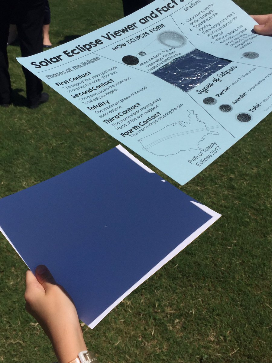 mbusicoflight's tweet photo. Solar #Eclipe2017 viewing at school! @Sstackie @ktestrada716 #waexcels @SherryDavid2 https://t.co/0YRg7VHd0q