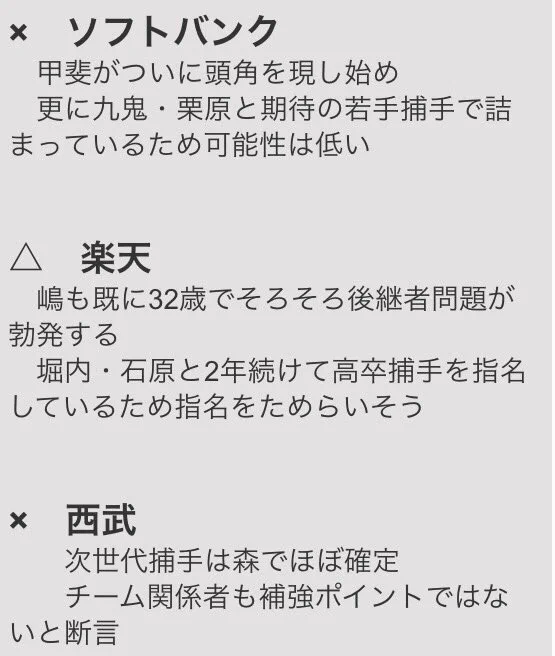 広陵高校・中村選手の指名についての各球団まとめが？ロッテだけ深刻ｗｗｗ