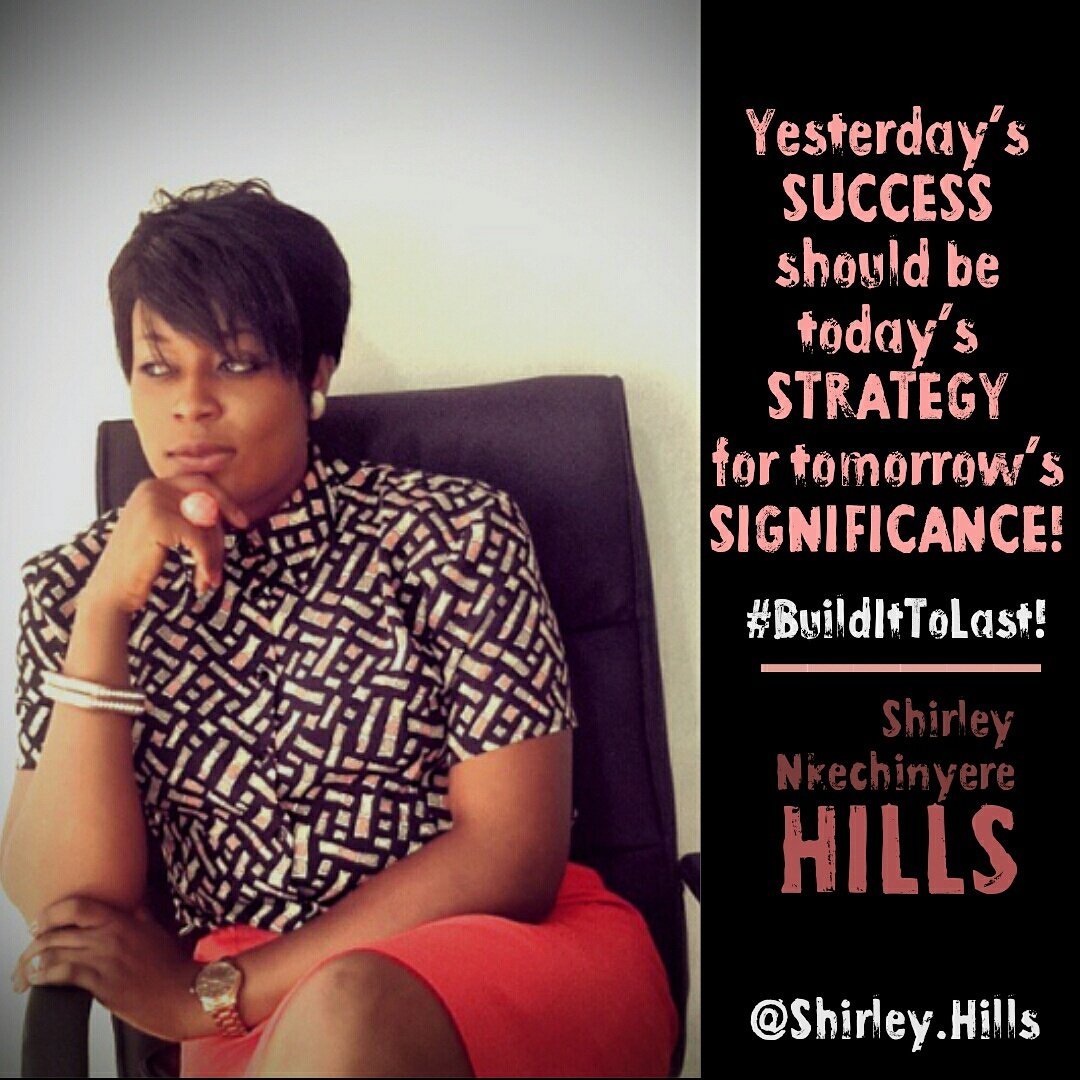 Yesterday's #SUCCESS should be today's #STRATEGY for tomorrow's #SIGNIFICANCE! #BuildItToLast! #ProLegacy! #WorldEntrepreneurshipDay

#SH👸💞🌍