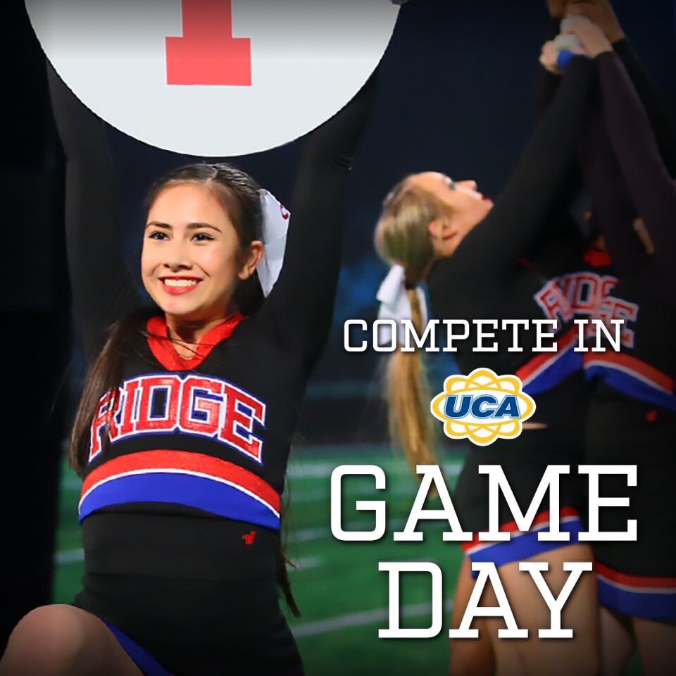 UCAJake's tweet photo. Is Game Day your team’s top priority? Bring your spirit to the competition floor this season and compete in Game Day with UCA! link in bio! https://t.co/bpEkfApd7F