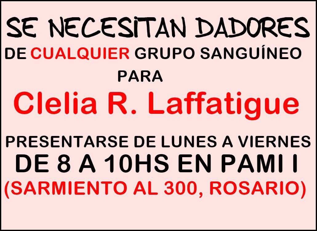 #Atencion #rosario necesitamos #DadoresDeSangre @Lu_Bullock si no podes donar ayuda a difundir