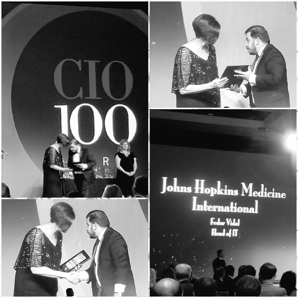 AnkicaMarCom's tweet photo. Congrats @HopkinsMedicine Fedor Vidal #CIO100 @CIOevents honoree! #weliveforthisstuff #NTTDCxO https://t.co/LxxpFgmZRL