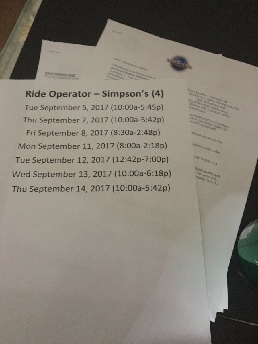 Chrsfromvisalia's tweet photo. I got the job!!!! #SimpsonsRide https://t.co/XarBL3gcxI