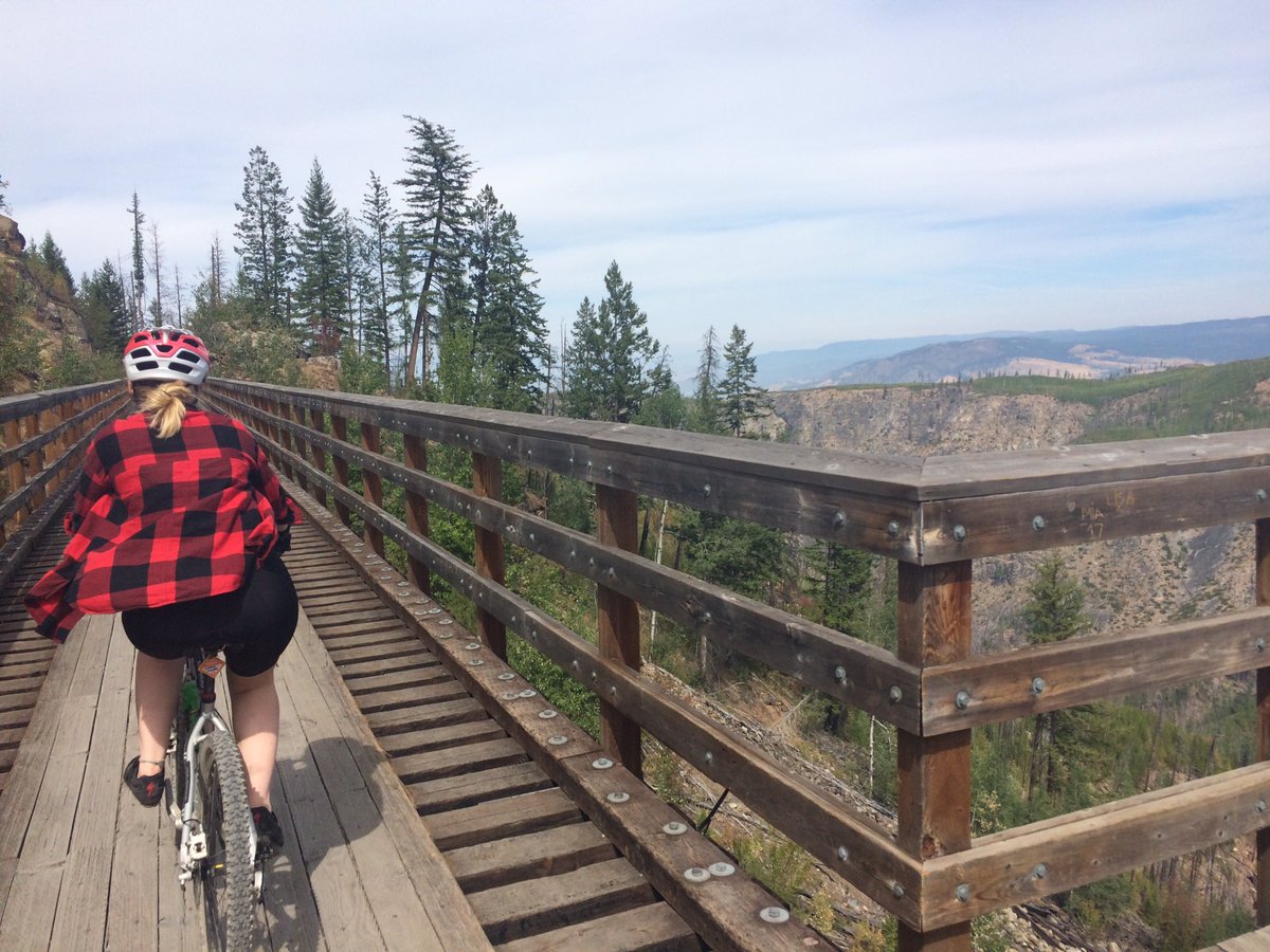 Kvr bike ride is one of the best parts of a kelowna visit #headingwest #hbgrandportage #portagecontest