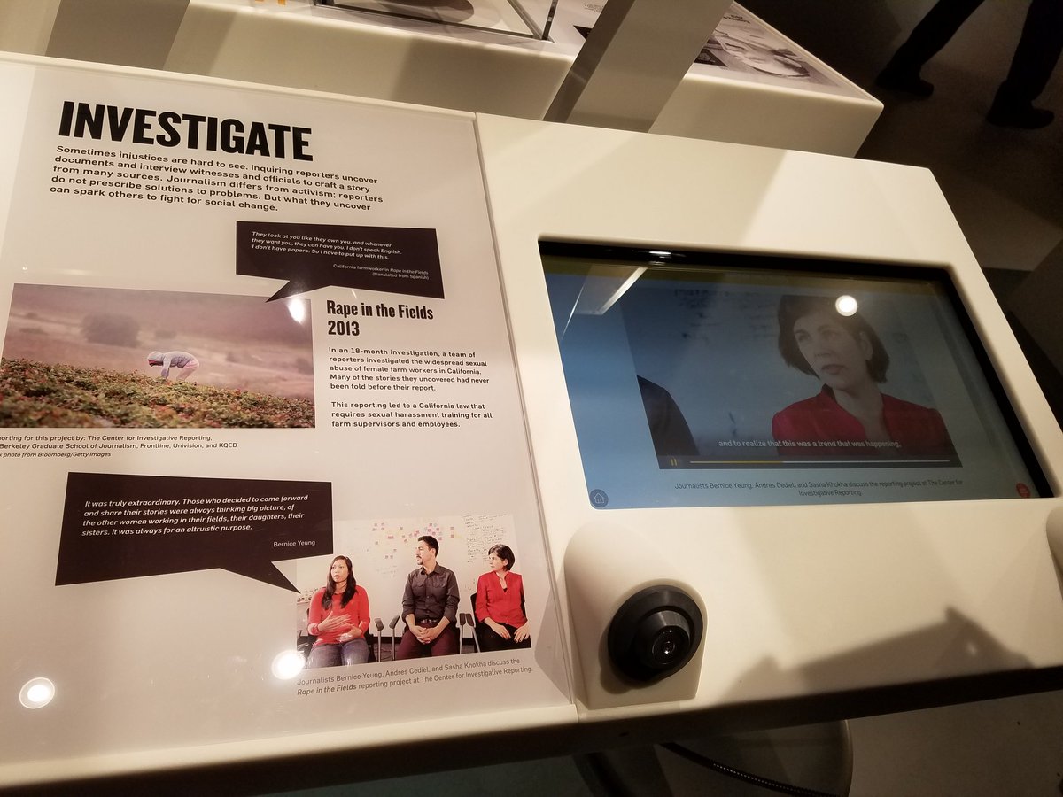 Crazy amazing to have our reporting on Rape in the Fields featured at the Unity Center in <a href="/TheCAMuseum/">California Museum</a>! <a href="/reveal/">Reveal</a> <a href="/UCBerkeleyIRP/">UC Berkeley IRP</a> <a href="/KQED/">KQED</a>
