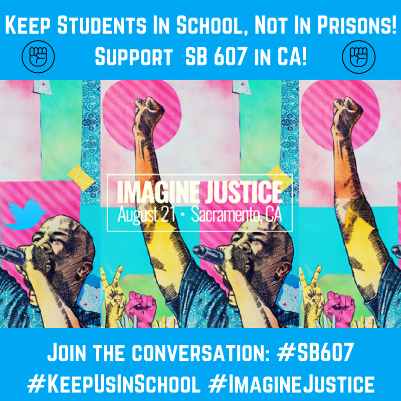 BrosSonsSelves's tweet photo. Youth at #ImagineJustice are urging @GovJerryBrown &amp; all of #CA to support #SB607-a bill that would help #KeepUsInSchool and not in prisons! https://t.co/WZ29paEZlK