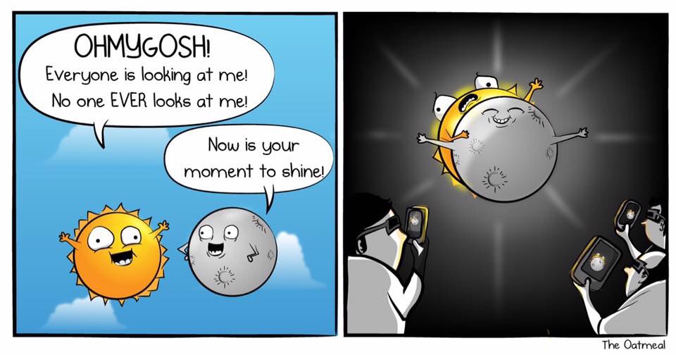 siegrinheiss's tweet photo. Moon hogged all the attention, as usual! ๐ #EclipseSolar2017 #poorsun https://t.co/ERKOtt1Pfe