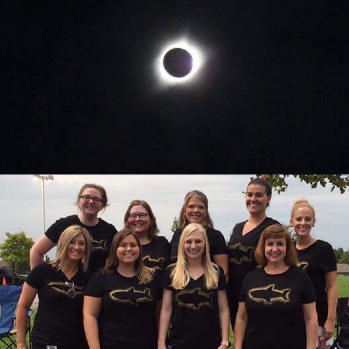 Total eclipse of the shark! Incredible experience today! <a href="/LillianSchuElem/">Lillian Schumacher Elementary 🦈</a> #lpsleads #SolarEclipse