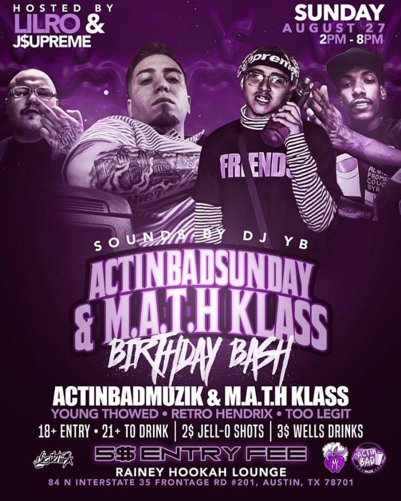 Se512Toolegit's tweet photo. #IssaPartyPartyPartyAug27th #ActinBadSunday #TexasWay #TrillWay #DontbeAsleepHitRetweet #All2k17 https://t.co/hOIU5VsOiw