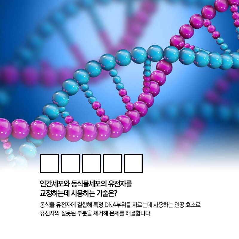 RT <a href="/withmsit/">과학기술정보통신부</a>: #EVENT 지금 바로 문제 풀고 ★RT+팔로우★해주신 10분께 음료 상품권을 드립니다. :D (8/25 발표) #유전자가위 #이벤트 #RT #팔로우 #퀴즈