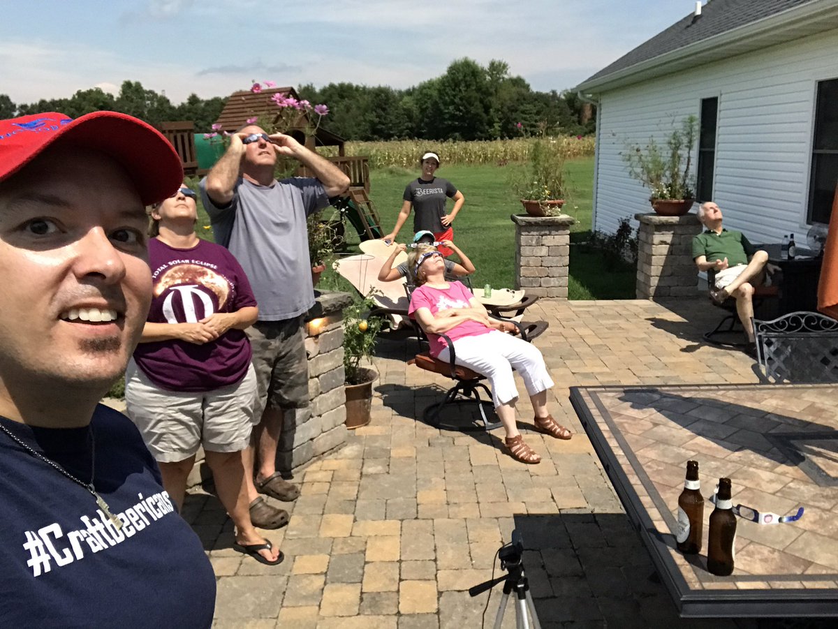 iTomHarness's tweet photo. Memories from the event of the century.
#SolarEclispe2017 #solareclipse #Carbondale #SIEclipse @craftbeericans @beoth https://t.co/32l1o9zRME