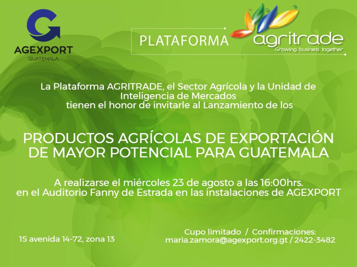 Comparto el proximo evento del Sector Agrícola de Agexport , nuevas alternativas de productos de exportacion con potencial para nuestro pais