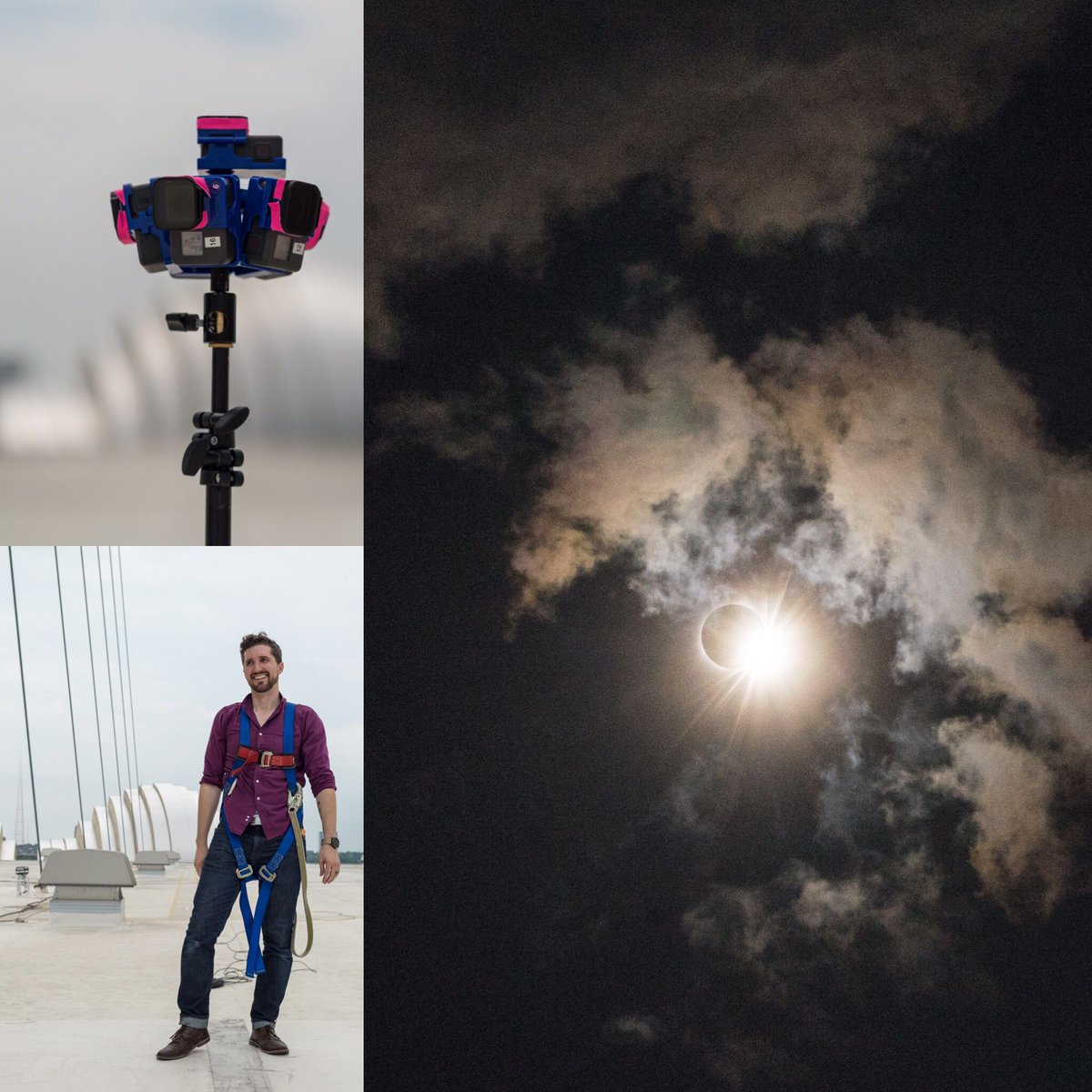 BicMedia's tweet photo. coming Soon: 360 / VR eclipse video from the top of @kcconventioncenter thanks to our friends at @harvestproductions! https://t.co/v9DfMGBLkS