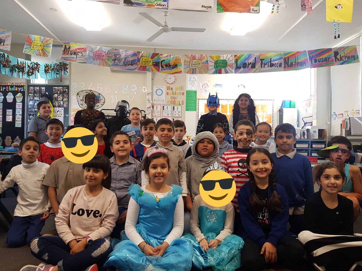 vickyleedale's tweet photo. Escape to everywhere🤓 What a wonderful book parade📚 Thank you @pearlorwin @AnetaYogi @fairvaleps #bookweek17 #bookparade https://t.co/b83Uj6b2dZ
