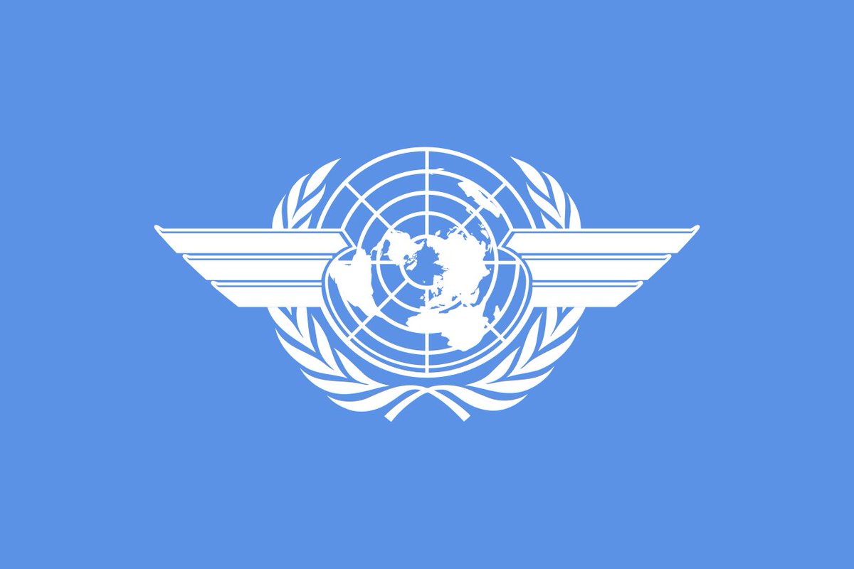 ユキカゼ Auf Twitter 何度でも言うけど Icao 国際民間航空機関 の旗とロゴマークが素敵だから見て 特撮やアニメの組織みたいな感じがもう大好き