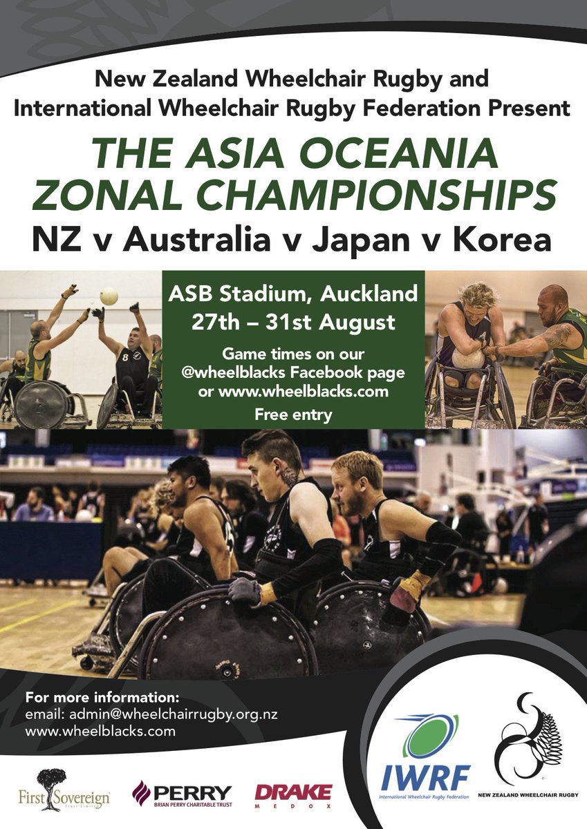 Starting on Sunday, the Asia-Oceania Zonal Competition takes place in Auckland. It's not often I get to compete in front of a home crowd.