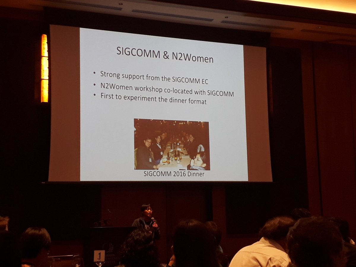 MaryJo_E's tweet image. Enjoying the .@n2women  dinner. Thanks!
#n2women #SIGCOMM17 #SIGCOMM2017