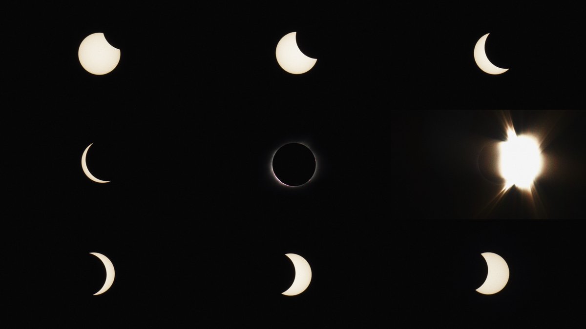 DrSwashMC's tweet photo. Composite of photos I took during the eclipse. #SolarEclipse2017 https://t.co/QEe5VU68zZ