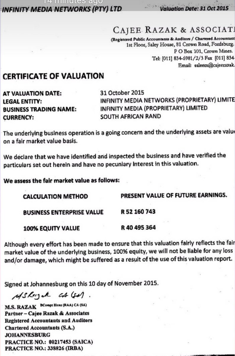 tebogokhaas's tweet photo. A business valued at R40m 22 months earlier is now worth over R450m - tholukuthi radical economic transformation (valuation) on steroids. https://t.co/SZyvcYMJ2N