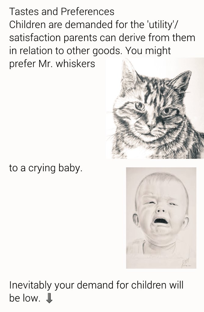 InotaCheta's tweet image. Economics suggests factors determining household&apos;s demand for children. How many children are you looking to have ?👂
#EconomicsForDummies