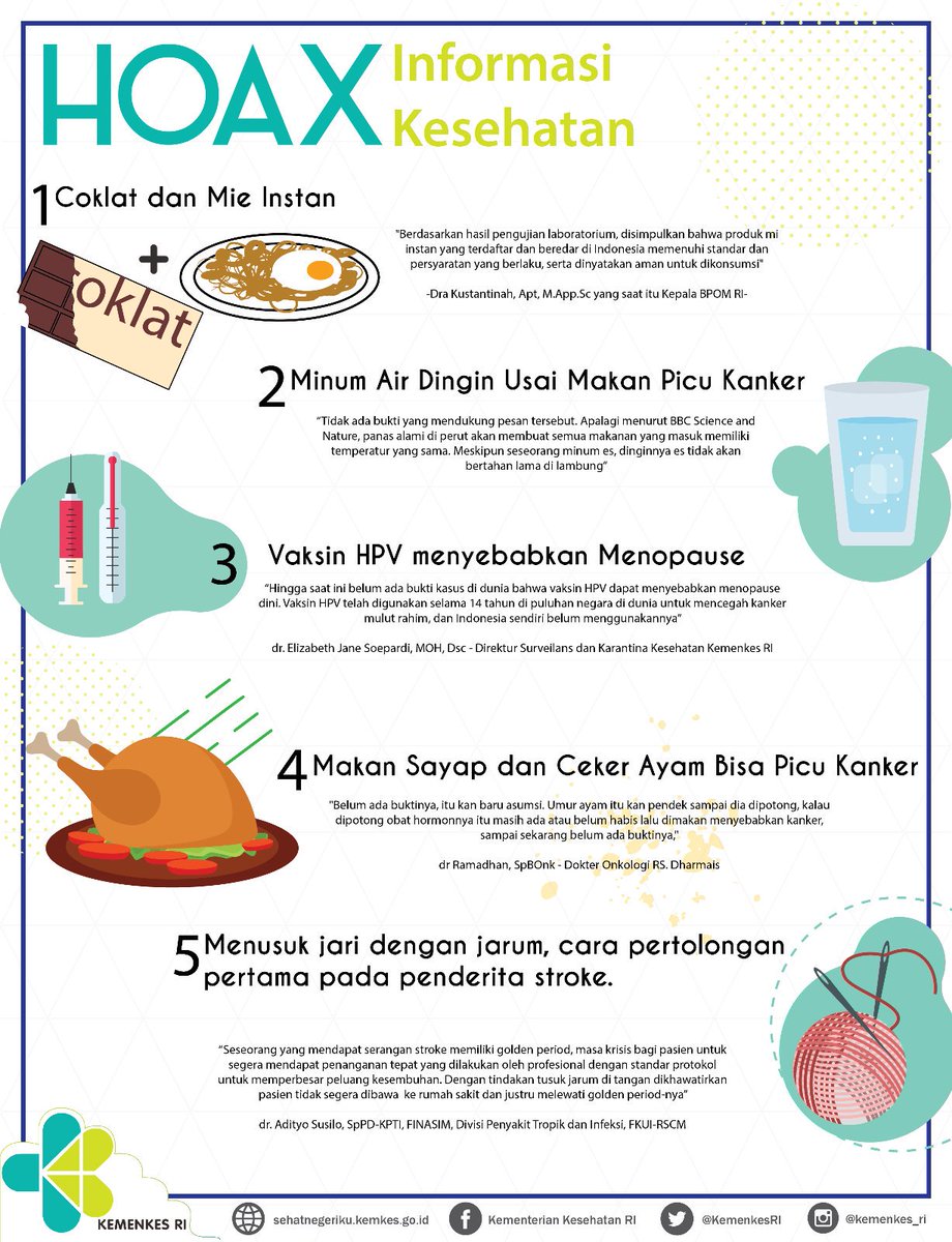 Malam #Healthies , tetap waspada dengan Hoax di sekeliling kita

#AntiHoaxKesehatan
#BeritakanyangBenar