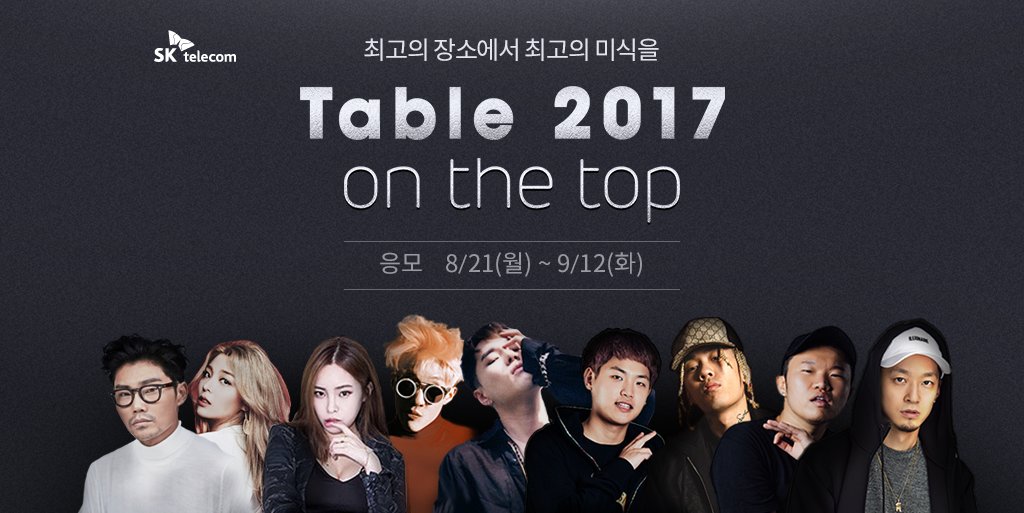 SKtelecom's tweet photo. ๊ฐ์์ด ๋ ํน๋ณํด์ง๋ ์ฅ์์ ๋ฏธ์ #Table2017
#๊น๋ฒ์ #์์ผ๋ฆฌ #๋ #์์ด์ธํฐ #ํค์ด์ฆ
#๋๋ผ #๋์ฝฐ์ด์ #์ํผ๋น #๋ฉด๋
์ง๊ธ ๋ฐ๋ก #Table2017 ์ ์๋ชจํ์ธ์!
โถ https://t.co/LuoQuzLk3u https://t.co/FV9xjIxTS0